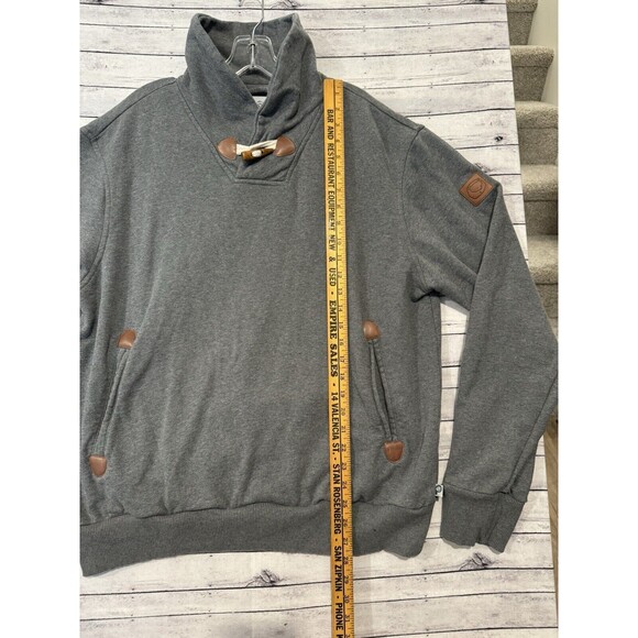 PENFIELD TRAILWEAR Pullover Sweatshirt Sz XL Gray Shawl Neck Toggle Closure - Picture 13 of 16